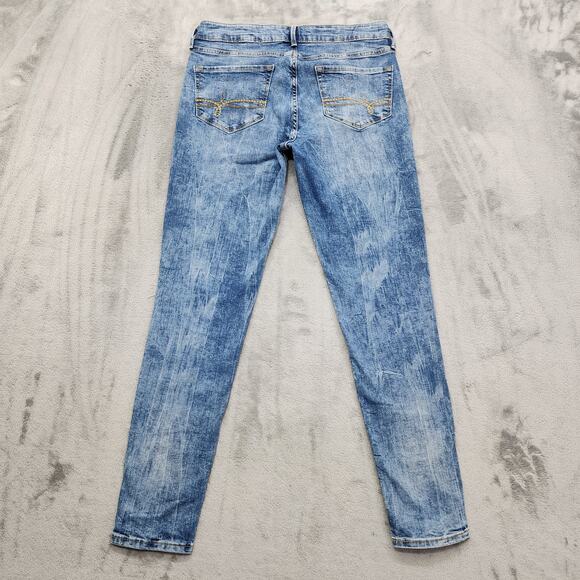 Denizen from Levi’s Jeans Womens 11 W30 Blue Acid Wash Low Rise Jegging Stretch - Picture 5 of 16